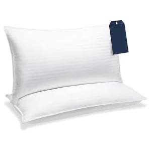 Pillows Queen Size Medium Supportive Bed Pillows with Super Soft Down Alternative Fill Luxury Fluffy Hotel Quality for Side