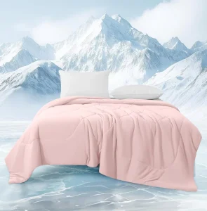 Pink Cooling Blanket Lightweight Breathable Summer Throw for Kids Adults Soft Ice Silk Cooling Comforter for Bed Sofa Travel Use