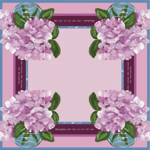 Pink Lilac Floral Mahjong Mat OEM ODM Available Quick Dispatch Rolled Packaging for Card Games Board Play Surface