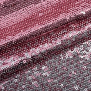 Pink Silver Reversible Flip Sequin Fabric Mesh Fabric for Evening Gown Party Dress DIY Crafts