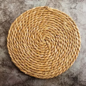 Place Mats of Textile Material Placemat Wooden Insulated White Wash Rattan Cute Seagrass Placemata