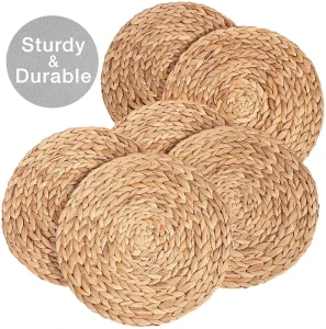 Placemats Handmade Cotton Woven Round Insulation Pads Place Mats for Dining Table