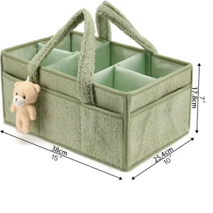 Plaid Color Fleece Quilted Diaper Bag Plaid Quilted Diaper Caddy Organizer Baby Shower Gift Bag Changing Pad Organizer