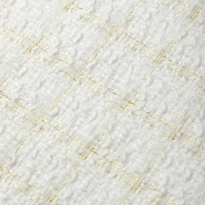 Plaid Polyester Metallic Yarn Boucle Tweed Fabric for Coats Shoes Hats Bags Pants Skirts and Crafts