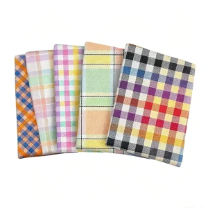 Plaid Printed Medium Weight Polyester Woven Fabric for Mattress Bags Curtains & DIY Projects