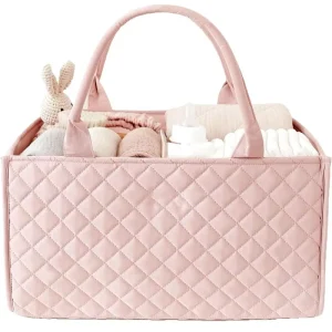 Plaid Quilted Diaper Caddy Organizer Quilted Diaper Bag Baby Shower Gift Bag Colorful Changing Pad Organizer