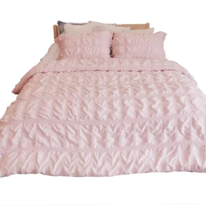 Plaid Seersucker Duvet Set Comforter Set