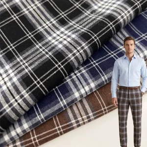 Plaid Series All Cotton Fabric Yarn Dyed Tartan Material 156 GSM for Tailor Made Suit Trousers Luxury Bed Sheet Home Goods