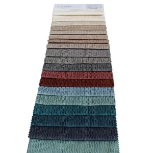 Plain 100% Polyester Chenille Sofa Upholstery Jacquard Woven Fabric for Living Room Furniture