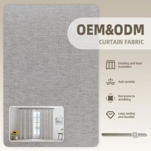 Plain 100% Polyester Nonwoven Blackout Sunscreen Curtain Fabric Medium Weight Customizable Used for Living