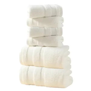 Plain Color 100% Cotton Reliable Quality Luxury Quick Dry Towel Set for Spa Beach and Bathroom Custom Logo