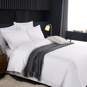 Plain Design Cooling Effect Pillow Cover Bed Sheet Set