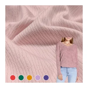 Plain Dyed Knitting Fabric 100 Cotton Material Jacquard Fabric for Women Shirts and Dresses