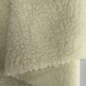 Plain Dyed Solid Color Thermal 420GSM 100%Polyester Berber Fleece Sherpa Faux Fabric For Garment Jacket