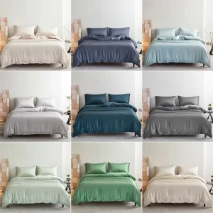Plain Flat Fitted Sheet 100% Cotton/100% Bamboo Fiber Eco-friendly