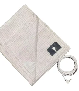 Plain Style Conductive Earthed Flat Grounding Bed Sheet Woven with Metallic Stretch Feature