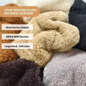 Plain Teddy Sherpa Fabric Anti Shed Polyester Plush Material for Fashion Outerwear Home Textile Footwear Decor Gift