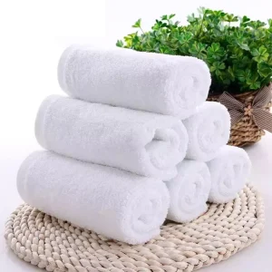 Plain Weave Design 100% Cotton 600gsm Washcloth Bath Set Hotel Hand Towel with Embroidered Logo