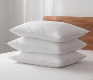 Plant Based Filling and Pure Cotton Casing for Allergy Resistant and Ventilated Sleep Pillow