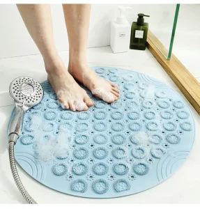 Plastic Pvc Bath Mat Foot Scrubber Anti Slip Mould Resistant Comfy Non Slip Shower Bath Mat