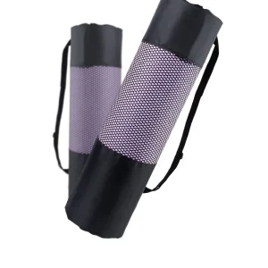 Plastic Yoga Mat Zipper Storage Bag 70cm Shoulder Net Pocket Eco friendly Durable for Universal Season Unisex Convenient