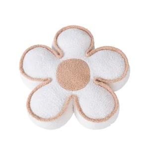 Plush Creamy Style Sunflower Pattern Customized Throw Pillow for Living Room Sofa Decoration Light Luxury High End Tatami Bay