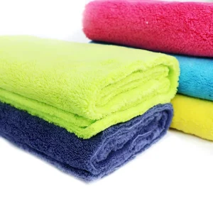 Plush Drying Kitchen Edgeless Car Detailing 500gsm Microfiber Coral Fleece Absorbent Car Wash Towel for Car Cleaning Care