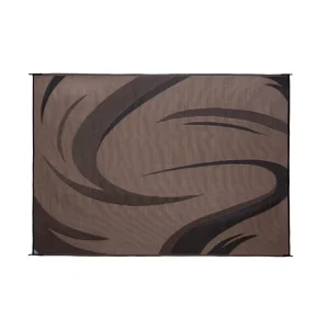 Plush PP RV Outdoor Rugs Reversible Mats Weatherproof Non-Slip Area Mat with Corner Loops for Patio Camping