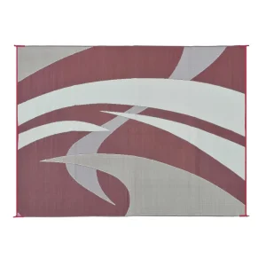 Plush PP RV Outdoor Rugs Reversible Washable Weatherproof Area Mat with Corner Loops for Patio Camping