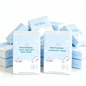 Pocket Sized 2 Ply Cotton Handkerchief Tissues Portable for On the Go Home Use