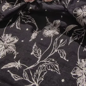 Polka Dot Plum Blossom 100% Acrylic Knitted Brocade Fabric Chinese Style Embroidered Lace Accessories for Girls and Women
