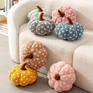 Polka Dot Pumpkin Throw Pillow Plush Sofa Pillows Decorate a Throw Pillow for Thanksgiving