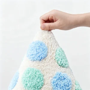 Polka-dot Minimalist Tufted Rug Antibacterial Water-absorbent Bath Mat Non-slip Foot Pad Polyester Terylene Rectangle for Home