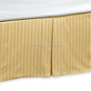 Poly Cotton Bed Luxury Bedding Skirts Removable for Home Textile