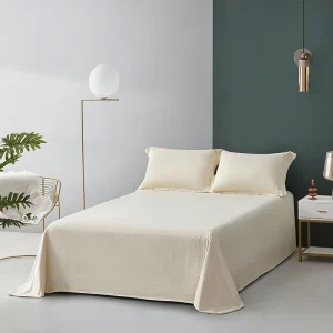 Poly Cotton Printed Bedding Flat Sheet Custom 200 Thread Count Cotton Sateen Bed Sheets Set