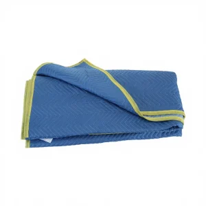 Poly Cotton Quilted Blanket Solid Pattern Anti Pilling Four Seasons Portable Furniture Protection Solution with Plain Design