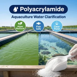 Polyacrylamide PAM Aquaculture Pond Water Clarification Algae Removal Fish Farm Safe Clear Water Treatment Flocculant