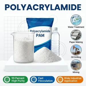 Polyacrylamide PAM Water Treatment Chemical High Purity Flocculant for Wastewater Sewage Industrial Effluent Purification