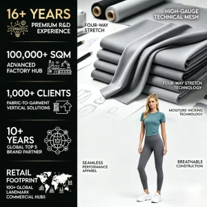 Polyamide PA66 77% Spandex 23% 250g Fabric for Leggings Yoga Tops Sports Bra