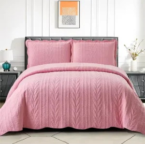 Polyester 3 Pieces Home Textile Quilted Summer Quilt Comforter Ultrasonic Embossing Bedding King Bed Sheet Customize Set