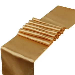 Polyester 30 x 275 CM Multi Color Shiny Smooth Rectangular Decorative Silk Satin Table Runner for Party Banquet Event