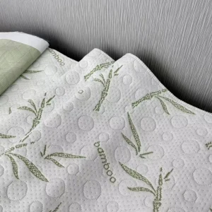 Polyester Bamboo Home Textile Tricot Yarn Dyed Stretch Fabric Knitted Jacquard Breathable Anti Odor Mattress Cover 280g