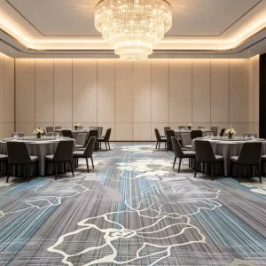 Polyester Banquet Broadloom Carpet Fireproof Custom Drawing Free Sample Large Hotel Event Works