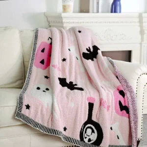 Polyester Blankets European American Style Woven Throw King Size Knitted Winter Blanket