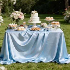 Polyester Bright Satin Fabric Radiant Shine for Bridesmaid Giftbox Manufacturer Dessert Tablecloth
