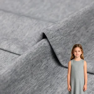 Polyester Cotton Fabric 54% Polyester 46% Cotton Tricot Jersey Fabric Abrasion-Resistant Lightweight 230g/m Stretch Plain Apparel Fabric