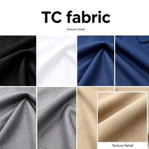 Polyester Cotton Woven Anti Static Moisture Wicking Stretch Twill Fabric Lightweight 195gsm Functional for Industrial Workwear
