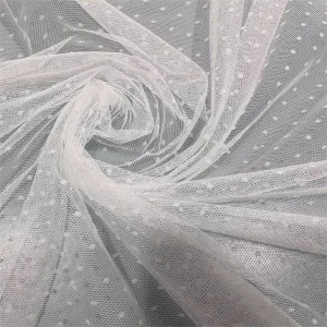 Polyester Dot Jacquard Net Fabric Tulle Fabric Use for Clothing Dress Home Textiles Decoration Etc
