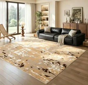 Polyester Eco friendly Anti Skid Plush Carpet Microfiber Tufted Carpet Abstract Designs