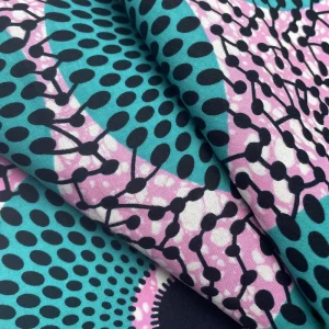 Polyester Fabric Combo Wax Print Fabric African Ankara Fabric
